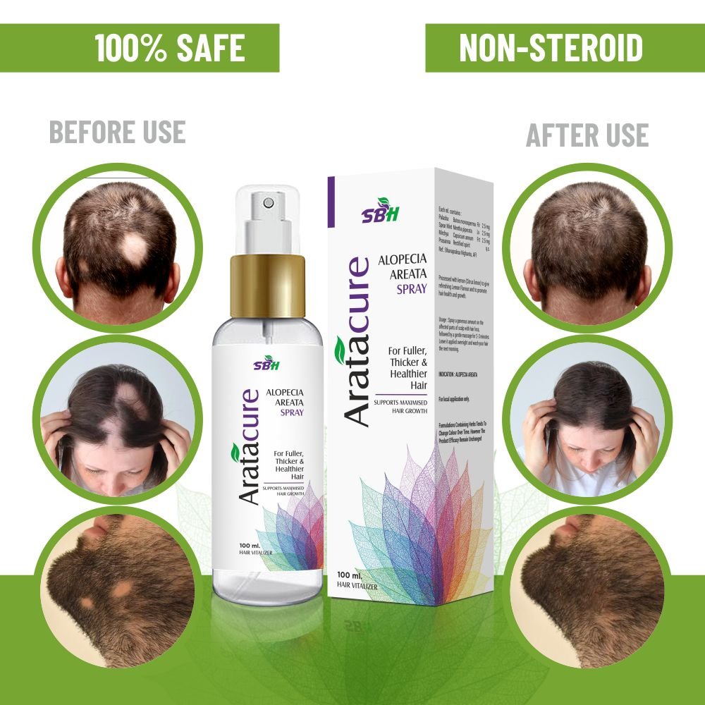 Aratacure® 100ml – Ayurvedic Treatment for Alopecia Areata (Patchy Hair Loss) - Image 2